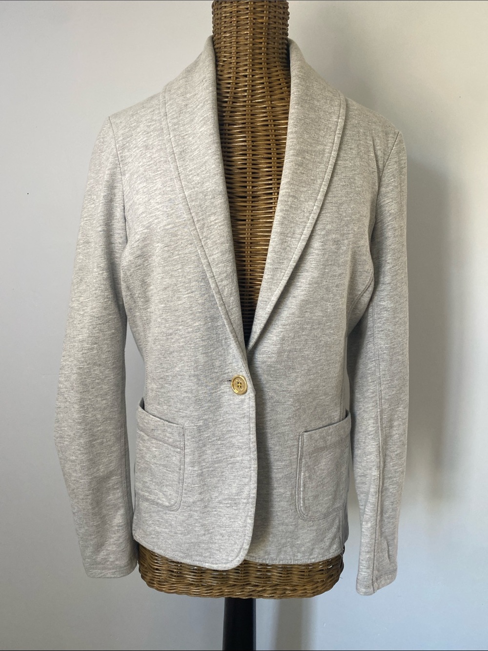 Lilly Pulitzer Light Gray Shawl Collar Blazer Jacket